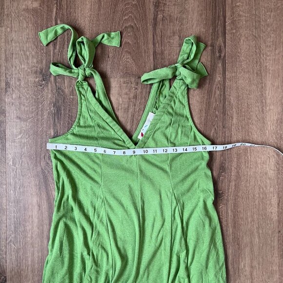 NEW Free People Beach Alice Shoulder Tie Wide Leg One Piece Jumpsuit Green - Picture 10 of 15